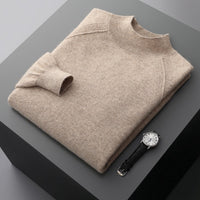 Half Turtleneck Cashmere Knitted Raglan Sleeve Sweater