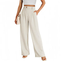 New European And American Style Pocket Dress Pants Wide-leg Formal Trousers