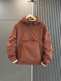Submachine Jacket With Half Zipper Pullover Hood