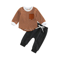 Fashion Striped Long-sleeved Suit