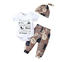 Children's Set Letters Short-sleeved Rompers
