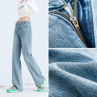 Fashionable Personalized Wide-leg Mopping Jeans For Women
