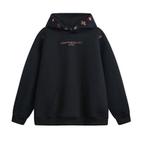 INS Ethnic-style Textured Embroidery Heavyweight Hooded Sweatshirt