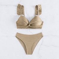 Solid Color Women's Beach Bikini Swimsuit