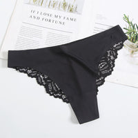 Lace Ice Silk Panties Pure Cotton Crotch Fun Low Waist