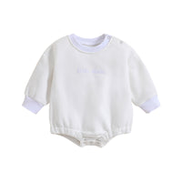 Infant Jumpsuit Solid Color Loose Long Sleeves Onesie