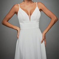 New Lace V-Neck Strap Evening Gown