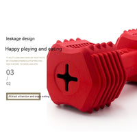 Pet Toy Dog Rubber Interactive Molar Long Lasting Food Leakage Toy