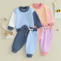 Multicolor Hoodie Long Sleeve Korean Style Leisure Suit