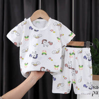 Children's Short-sleeved Shorts Suit T-shirt Cotton Class A Two-piece Set