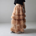 Three-layer Spliced Mesh Japanese-style Women's Skirt