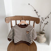 Baby Velvet Sweatshirt Baby Pullover Round Neck Warm Bottoming Shirt