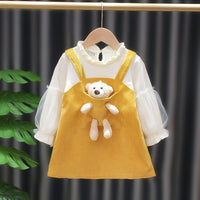 Bear Dress Spring New Children Korean Fashion