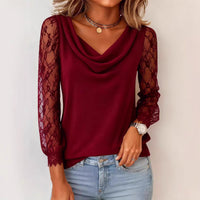Women's Lace Patchwork Top