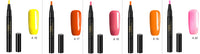 5pcs Nail Polish Pen 3 In 1 One Step Glue Pen Multicolor