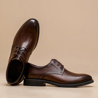 Men's Leather Top Layer Cowhide British Style Leather Shoes