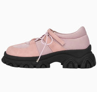 Mesh Casual Ballet Shoes Retro Muffin Thick Bottom Velcro