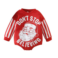 Children's Crawling Suit Infant Toddler Cute Cartoon Printed Christmas Romper