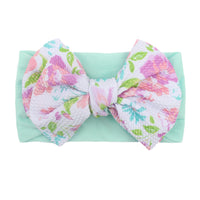 Nylon Bow Hair Band Baby Cute Soft Bow Printed Headband Baby Headscarf