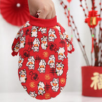 New Year's Dress Pet Sweater Thin Fleece