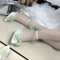 Flower Wedding High Heels Bow Handmade