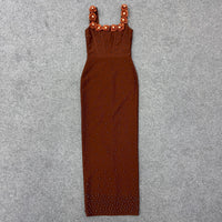 Floral Beaded Elegant Womens Bandage Dress
