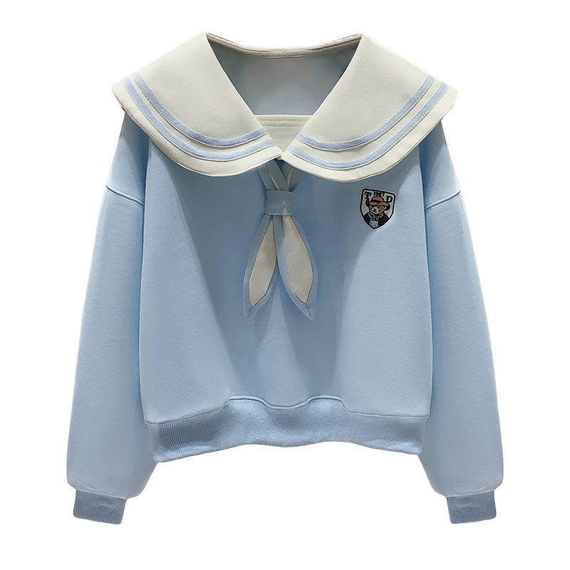 Fake Two-piece Women's Sweater Korean College Style