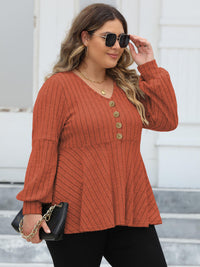 Plus Size Women's Doll Collar Shirt