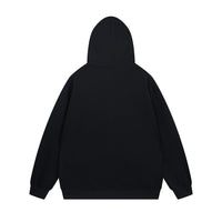 Dark High Street Graffiti Printing Brushed Hoody