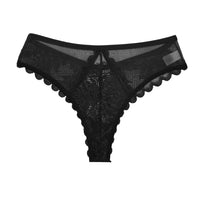 Womens Sexy Hollowed-Out Lace And Mesh Patchwork Thong