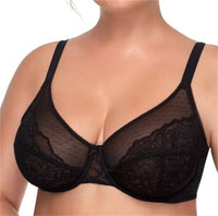 Women's Plus Size Bra Ultra-thin See-through Underwear
