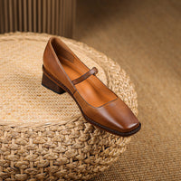 Retro Chunky-heeled Elegant Womens Shoes