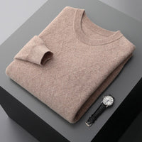 Autumn And Winter Round Neck Woolen Sweater For Men