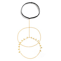 Stretch Geometric Heart Tassel Metal Body Chain