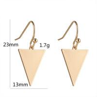 Classic Ball-Hook Geometric Lightning Heart Earrings