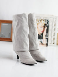 Womens Suede Tall Plus Size Boots