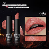 Pearlescent Thin And Glittering Diamond Lipstick Easy To Color Longlasting Lip Gloss Long Lasting Nourishing Moisturizing 7 Color Lipstick