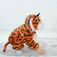 Baby OutingBlue Cashmere Single Layer Cartoon Shape Khakiclothes