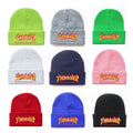 Fashion Flame Letter Embroidery Knitted Hat