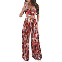 Women's Summer New Sexy Printed Strapless Style Two-piece