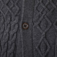 Fashionable Thick Cardigan Sweater Vintage Jacquard Jacket
