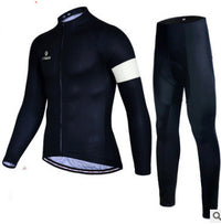 Fleece Cycling Jersey And Velvet Warm Autumn And Winter Trousers