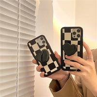 Lattice Love Bracket Mobile Phone Case All Inclusive