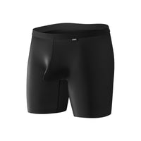 Men's Extended Fat Guy Anti-friction Leg Ice Silk U Convex Low Waist