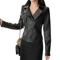Small Leather Jacket Women's Short Korean Version Of The Thin All-match Motorcycle PU Leather Jacket