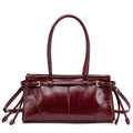 Casual All-Match Vintage Oil Wax Leather Handheld Underarm Bag