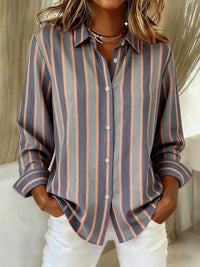 Womens Unique Plaid-Print Trendy Long-Sleeve Shirt