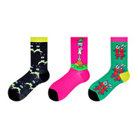 Original Women's Socks Summer Thin Mixed Color Stripe Tube Socks Mesh Cotton Boneless Personality Cartoon Color Socks For Women