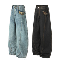 Distressed Loose-fitting Casual Pants Scimitar Jeans