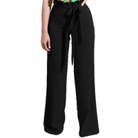 Solid-color Plus-size Loose Casual Womens Trousers
